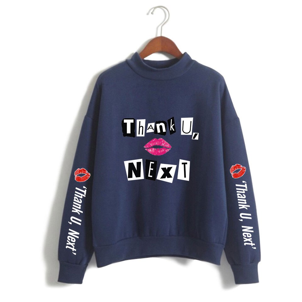 2022 Ariana Grande High Collar Korean pop women s Ariana Grande Sweatshirts girl s thank U 5 - Ariana Grande Store
