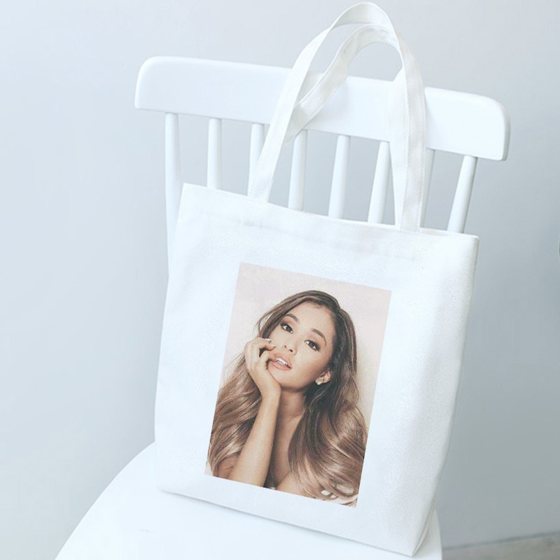 Ariana Grande Beautiful Photo Print Shoulder Canvas Bags Harajuku Casual Messenger Bag Fun Handbag Ulzzang Women - Ariana Grande Store