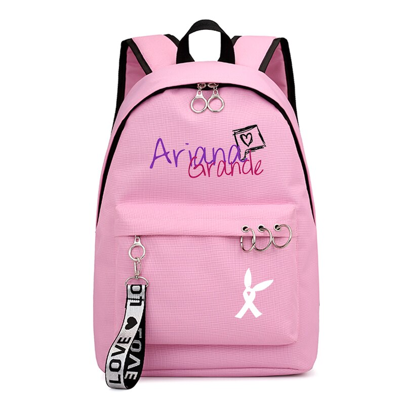 Ariana Grande Mochila Fashion Backpack Teenager Bookbag Girls School Bags Laptop Backpack Women Hip Hop Travel 4 - Ariana Grande Store