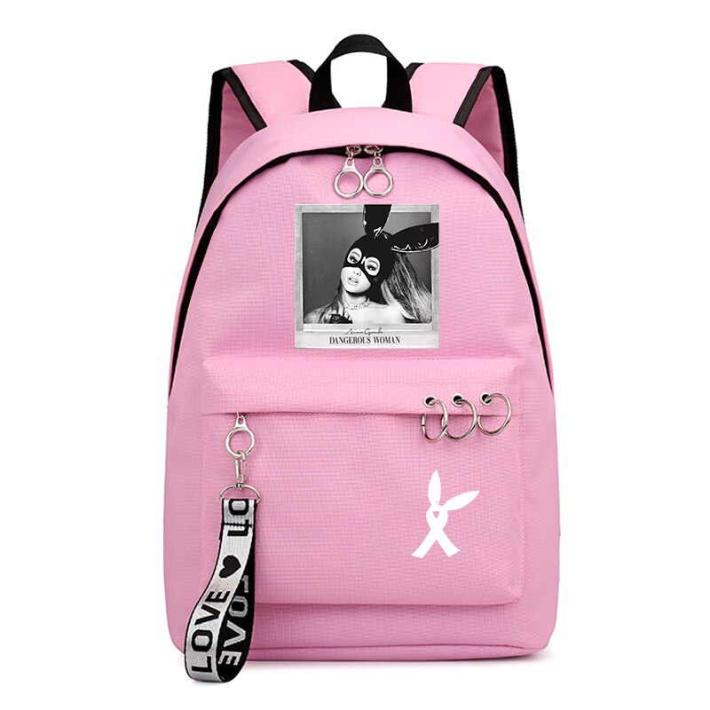 Ariana Grande Mochila Fashion Backpack Teenager Bookbag Girls School Bags Laptop Backpack Women Hip Hop Travel - Ariana Grande Store