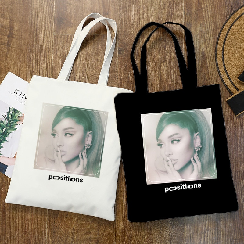 Ariana Grande Print Canvas Bag Women s Shoulder Bag Fashion Large Capacity Shopping Shopper Ladies Hand - Ariana Grande Store