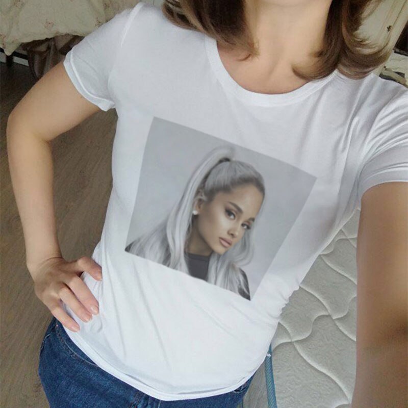 Ariana Grande Print Casual T shirt Women 2021New Short Sleeve Harajuku Streetwear T Shirt 90S Clothes 2 - Ariana Grande Store
