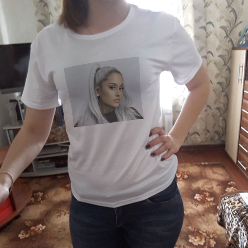 Ariana Grande Print Casual T shirt Women 2021New Short Sleeve Harajuku Streetwear T Shirt 90S Clothes 3 - Ariana Grande Store