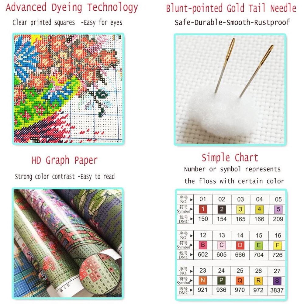 Ariana Grande Printed Fabric 11CT Cross Stitch DIY Embroidery Set DMC Threads Needlework Knitting Hobby Handiwork 4 - Ariana Grande Store