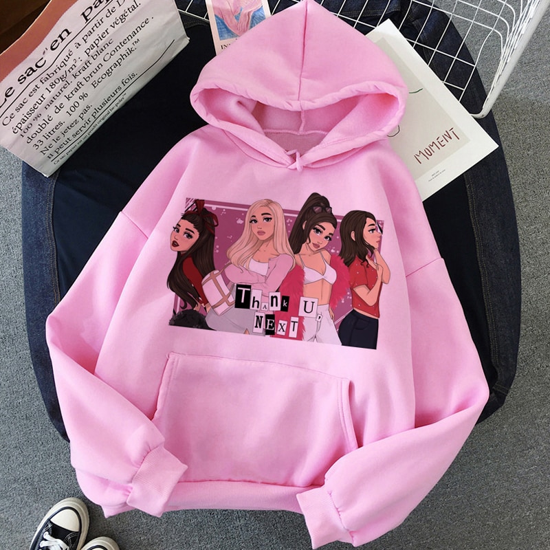 Ariana Grande Thank You Next Harajuku Graphic Hoodie Women 90s Ullzang 7 Rings Funny Sweatshirt Don - Ariana Grande Store
