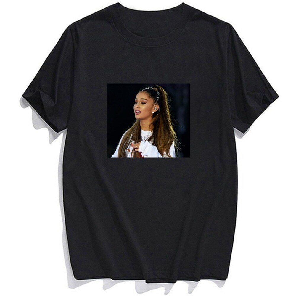 Cotton T shirt Fashion Brands Singer Ariana Grande Cotton Short Sleeve Harajuku T shirt Mens Woman 3 - Ariana Grande Store