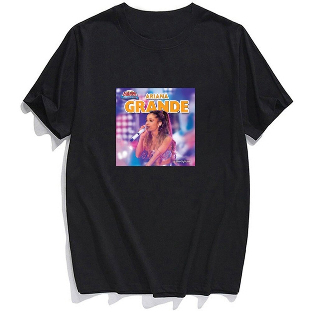 Cotton T shirt Fashion Brands Singer Ariana Grande Cotton Short Sleeve Harajuku T shirt Mens Woman 4 - Ariana Grande Store