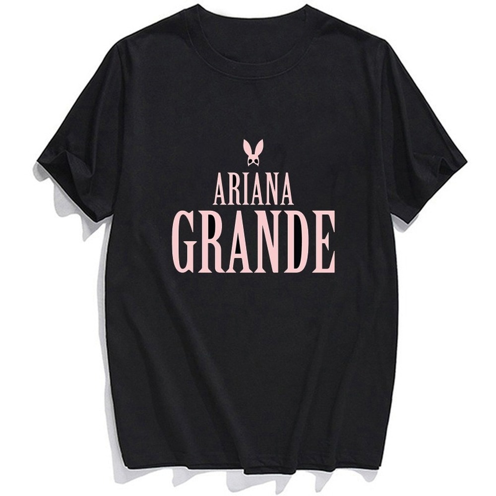 Cotton T shirt Fashion Brands Singer Ariana Grande Cotton Short Sleeve Harajuku T shirt Mens Woman - Ariana Grande Store