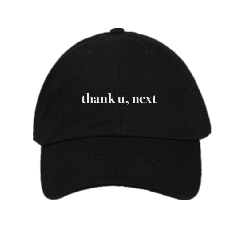 Letter Thank U Next Baseball Caps Ariana Grande Embroidery Dad Hat Unisex Women Man Hats Latest - Ariana Grande Store