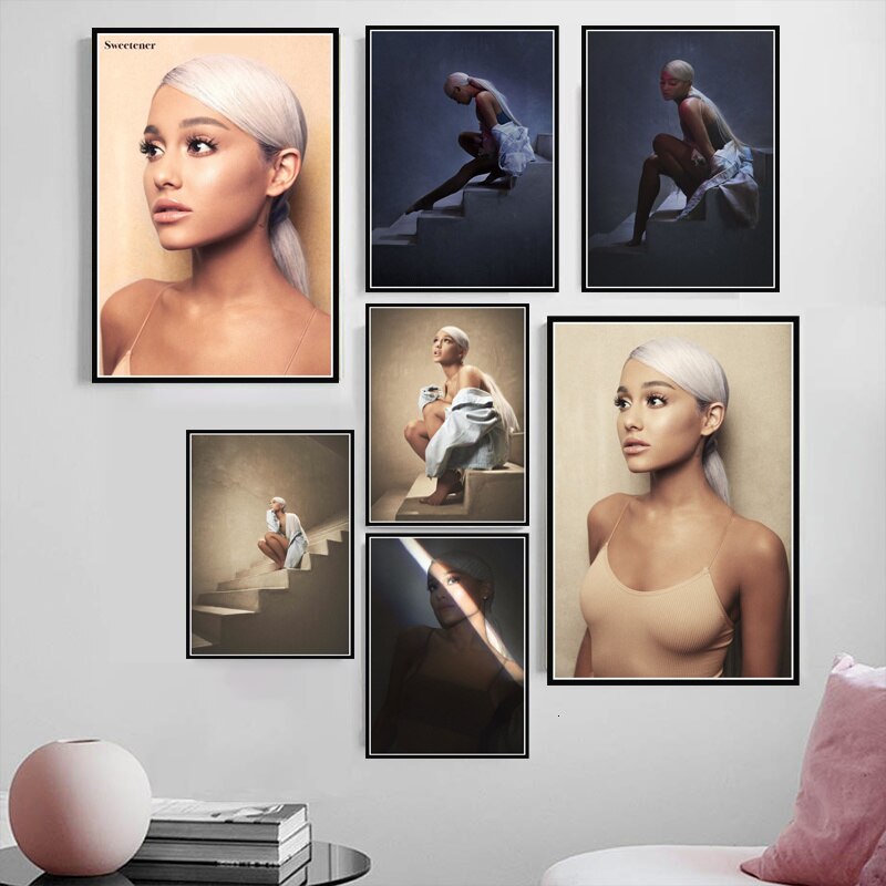 Sweetener Ariana Grande Girl Pop Star Canvas Painting posters and prints Wall Pictures For Living Room 1 - Ariana Grande Store