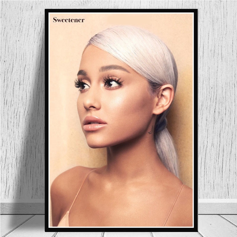 Sweetener Ariana Grande Girl Pop Star Canvas Painting posters and prints Wall Pictures For Living Room - Ariana Grande Store